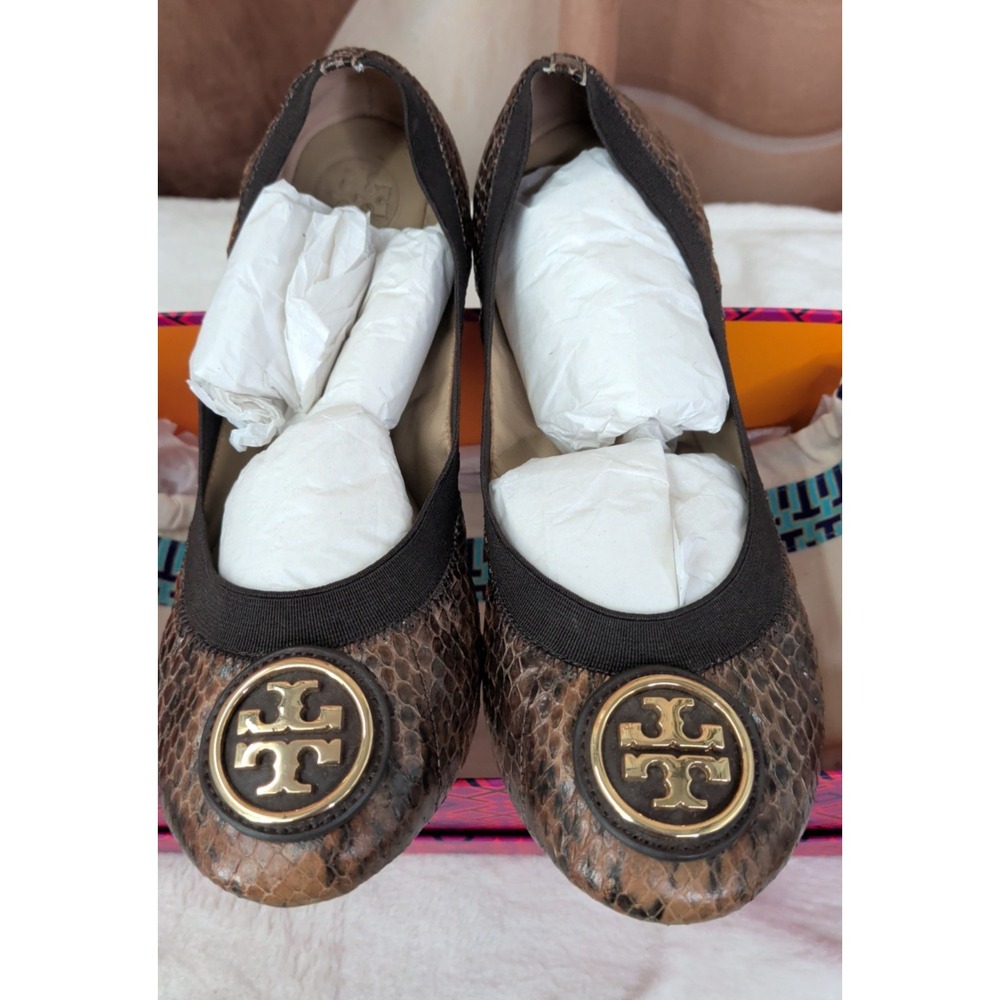 Tory Burch Caroline 2 Two Tone Snake Back Flats
